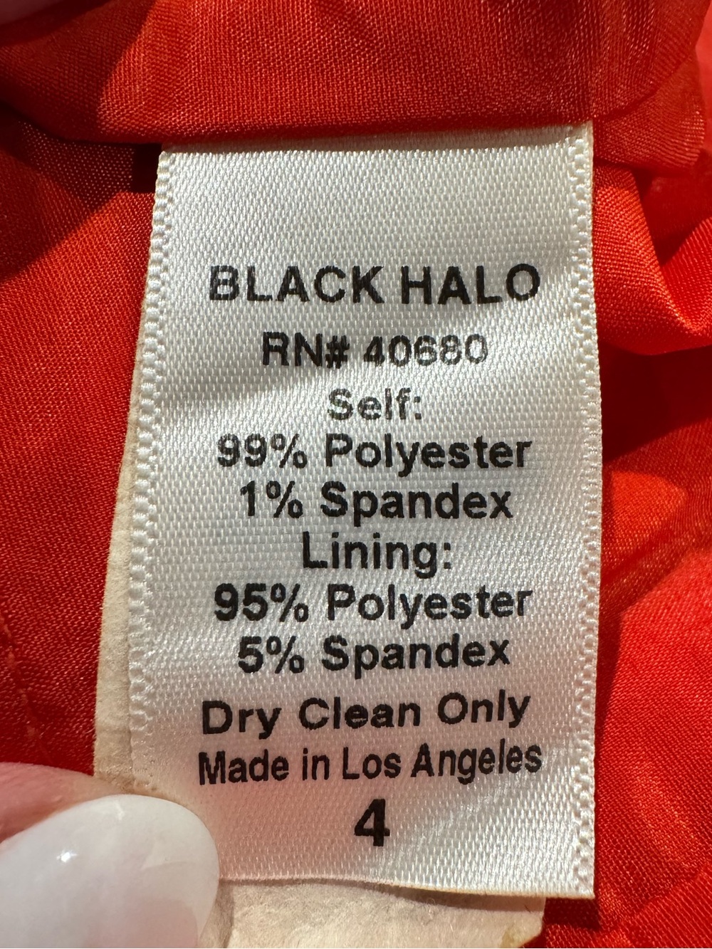 Black Halo Keyton Peplum Dress Orange Blossom 4 - Picture 9 of 10